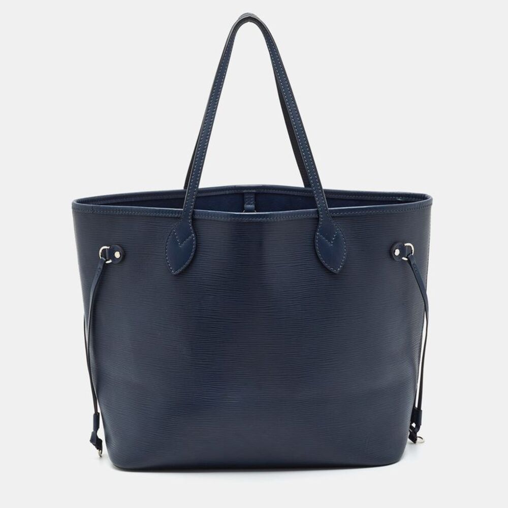 Louis Vuitton Neverfull Mm Blue Marine Epi Leather Bag